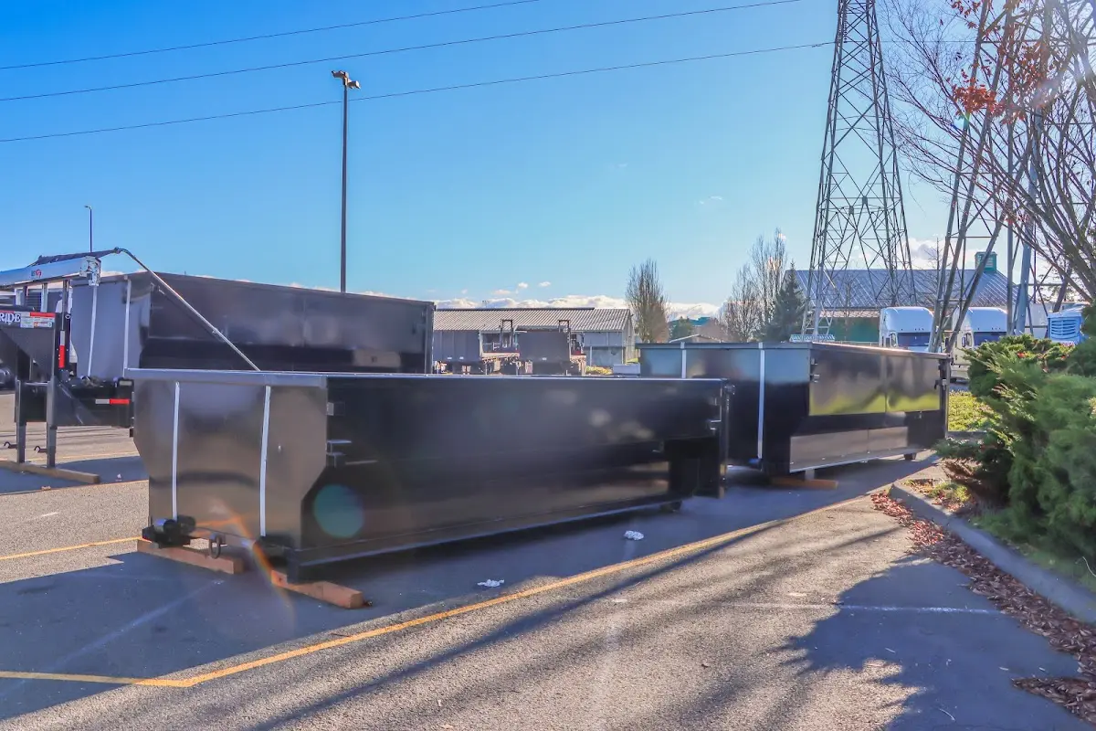 Roll-off dumpster ready for waste disposal at job site for Residential Dumpster Rental in Ashton-Sandy Spring